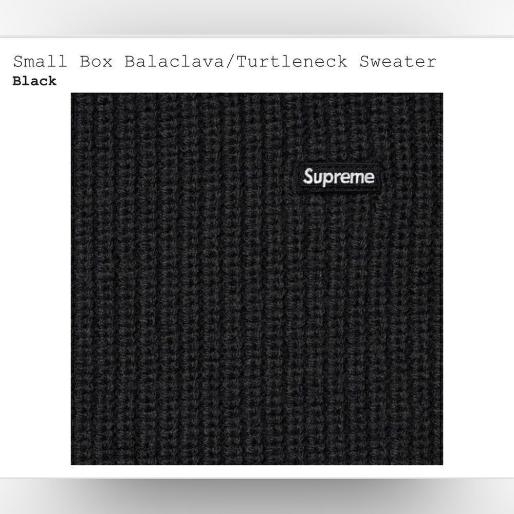 Small Box Balaclava/ Turtleneck Sweater “black”